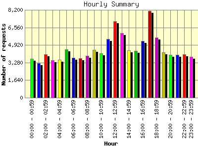 Hourly Summary: Number of requests by Hour.